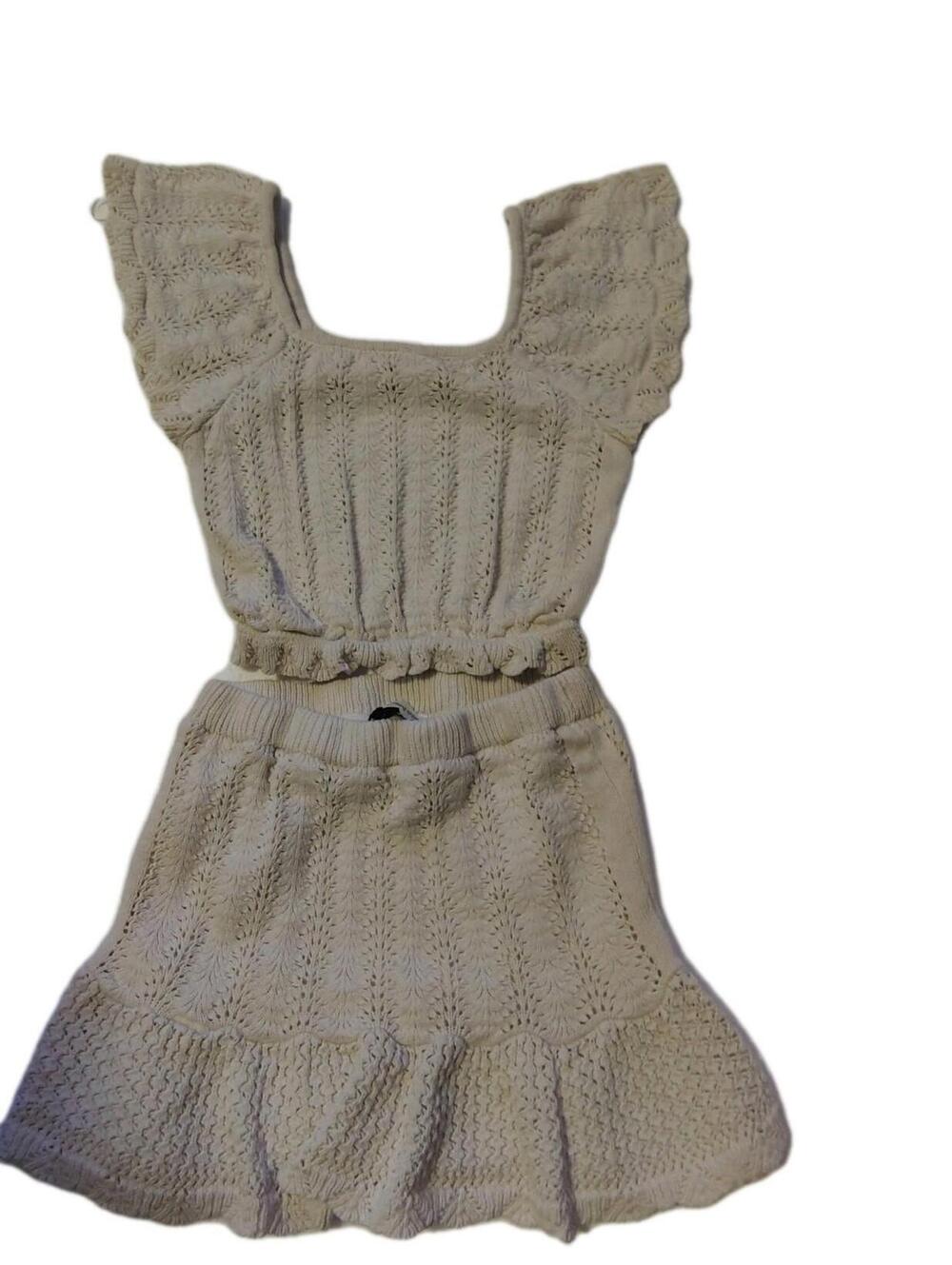 Freshman 1996 Set Crochet Top Medium And Skirt Small
